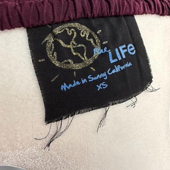 Revolve Blue Life Callista Dress Tie Dye Off Shoulder Boho Plum Asymmetrical XS - Picture 11 of 15